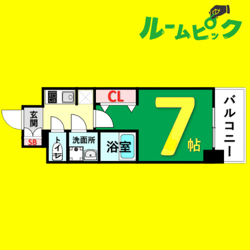 S-RESIDENCE尾頭橋clarity　名古屋市賃貸　仲介手数料無料の間取り