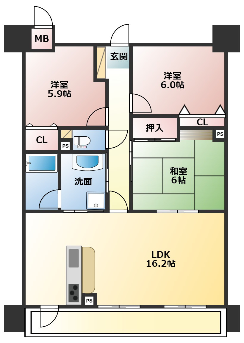 【間取り】の画像