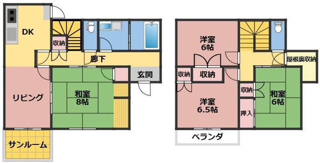 【間取り】 | ファミリーにおすすめです。
リフォームを施して理想のマイホームに暮らしましょう！