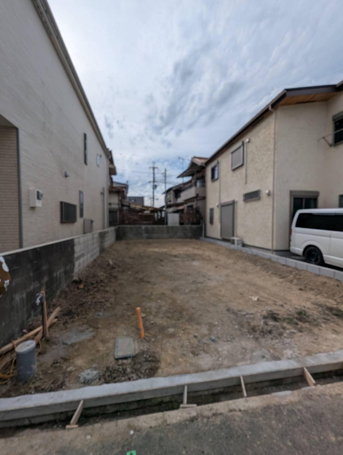 枚方市野村北町　新築一戸建ての前面道路含む現地写真|現況更地
■物件内覧・資金計画相談・住宅ローン相談、リフォーム相談、お問合せ受付中■
※当日・翌日のご内覧、ご相談はお電話でのお問合せがスムーズです！