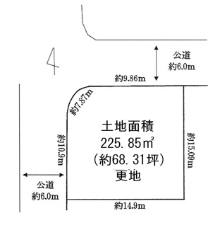 【土地図】 | 川西市湯山台2丁目　建築条件無土地