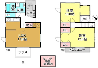 【間取り】 | 大津市北比良1036-28　中古戸建