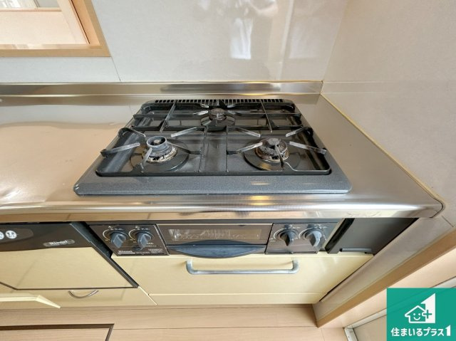 泉大津市清水町　中古一戸建ての設備|ダブル高火力Ｓｉセンサー付きコンロ！