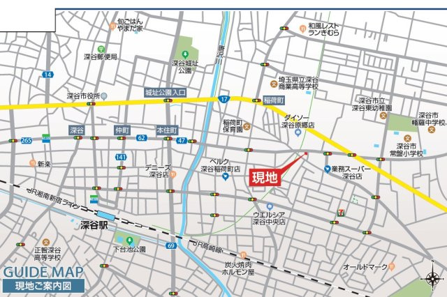 新築戸建・建売　深谷市原郷　BLOOMING GARDEN　全2棟の地図