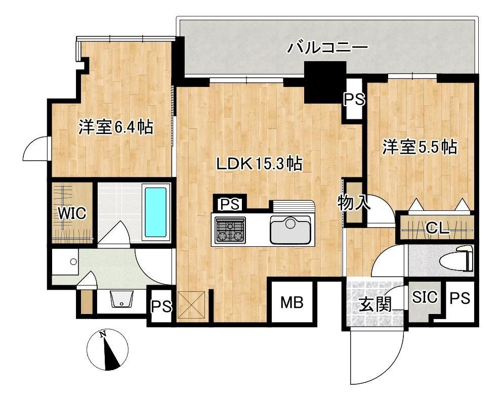 みなとメゾン明石本町の間取り