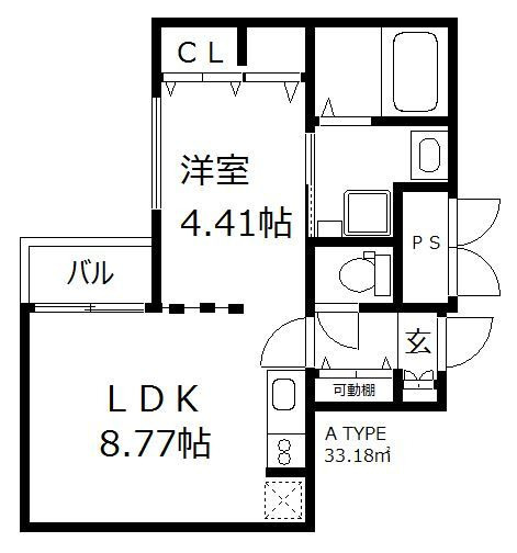 グレージュ大橋の間取り