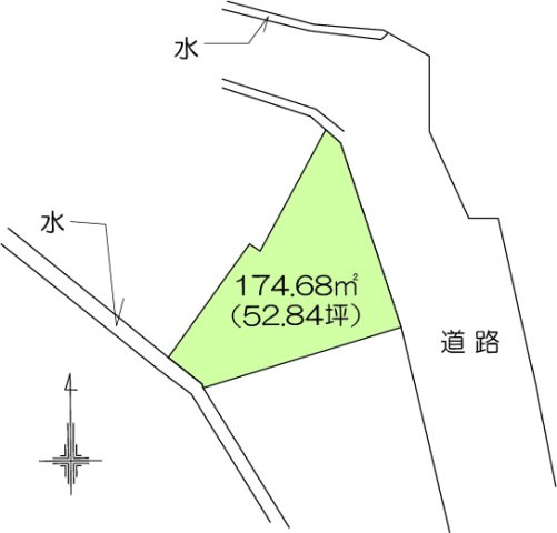 綾部市並松町売土地の土地図