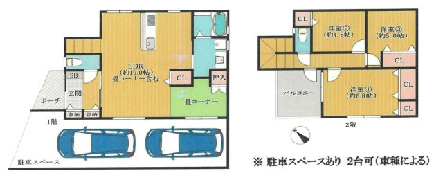 高師浜1丁目　平成30年築の間取り