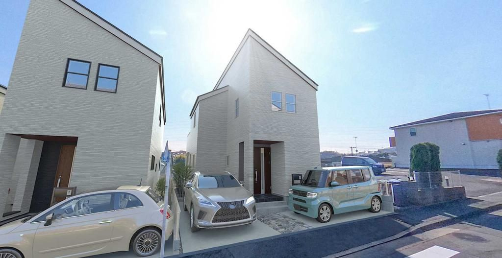 青葉区鴨志田町2期　新築分譲住宅全4棟の外観パース