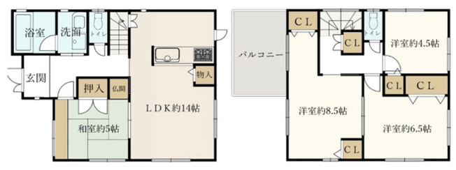 【間取り】 | 明石市大久保町西脇　中古戸建 | 4ＬＤＫです。