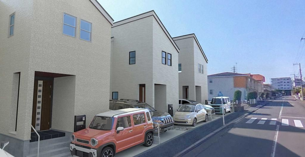 青葉区鴨志田町2期　新築分譲住宅全4棟の外観パース
