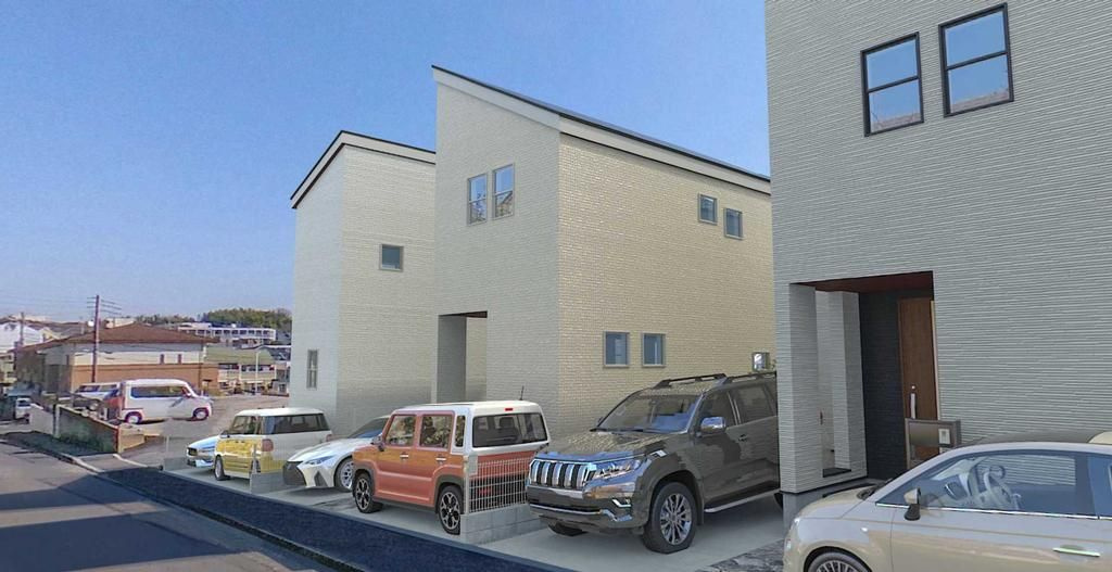 青葉区鴨志田町2期　新築分譲住宅全4棟の外観パース