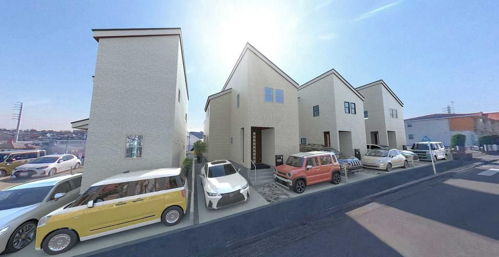 青葉区鴨志田町2期　新築分譲住宅全4棟の外観パース