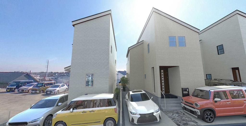 青葉区鴨志田町2期　新築分譲住宅全4棟の外観パース