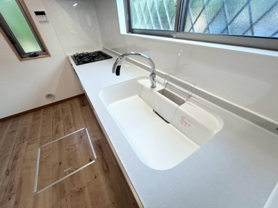 【キッチン】 | ◆緑区白山中古住宅◆ | ◆広々したキッチンシンク。洗い物が多い時にも快適にご利用いただけます。