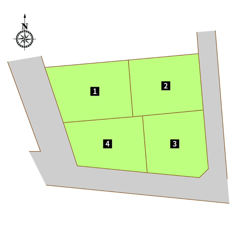 【深谷市天神町　区画図】