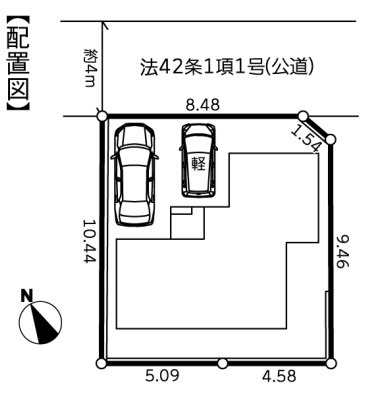 藤沢市大鋸3丁目4期　新築戸建　全1棟1号棟の区画図