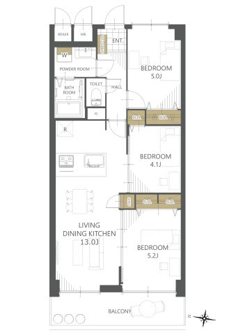 【間取り】グランドシティ大宮EASTTOWER 