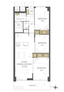 【間取り】グランドシティ大宮EASTTOWER 