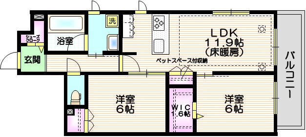 オカバさいたま日進ヘーベルメゾンの間取り