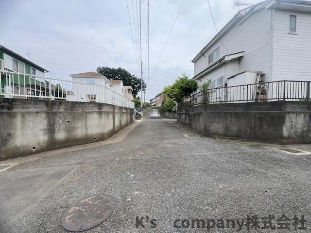■藤沢市宮原　建築条件なし　売地の前面道路含む現地写真|前面道路の様子です◇
