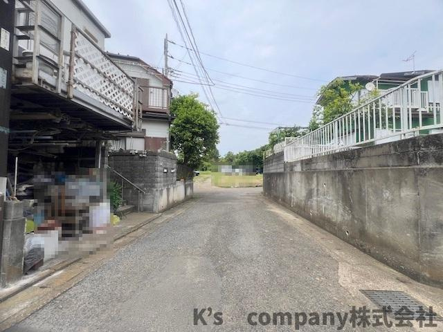 ■藤沢市宮原　建築条件なし　売地の前面道路含む現地写真|前面道路の様子です◇