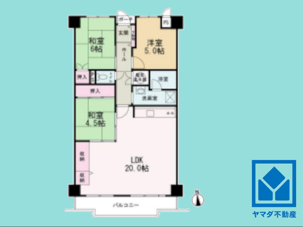 ユニ宇治川マンション４号館の間取り