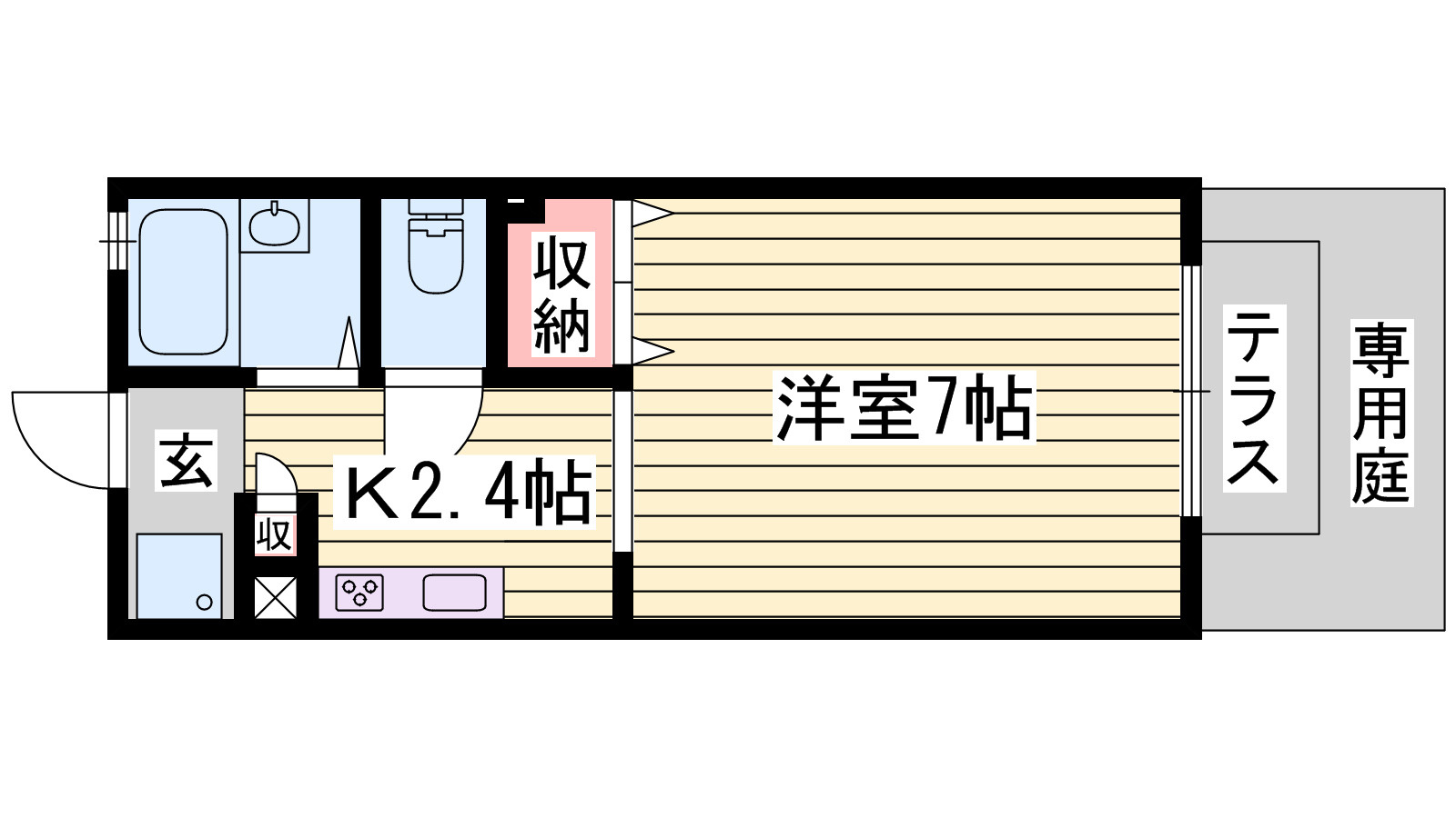パセオ姫路Ⅱの間取り