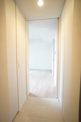 プライムメゾン錦糸町の居間・リビング|玄関から室内をみた様子です。導線がすっきりしています。