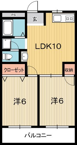 ガーデンハイツ永野Ⅱの間取り