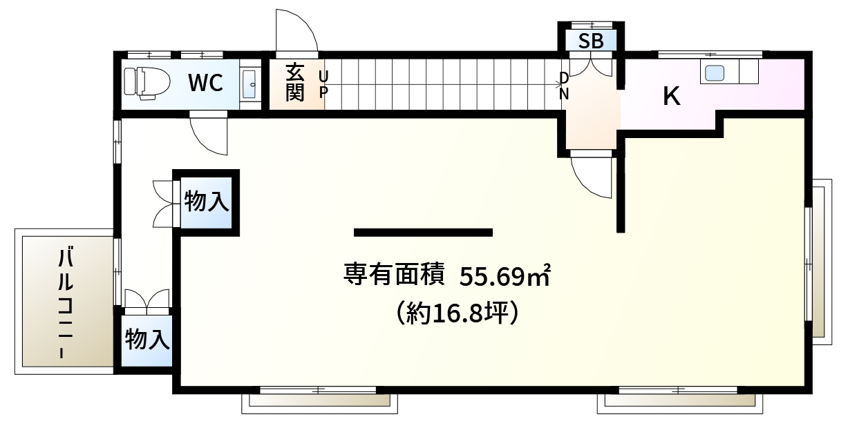 新小岩一丁目事務所の間取り