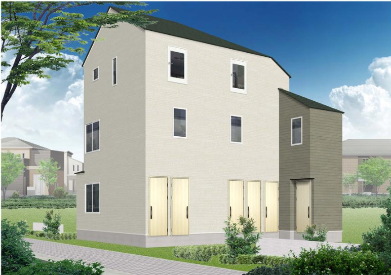 足立区西新井３丁目の一棟アパートの外観パース