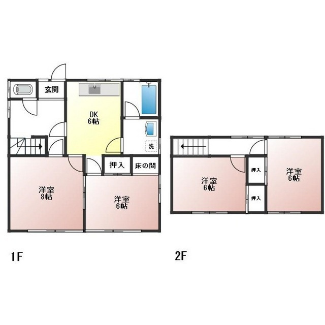 大野町相羽貸家３の間取り