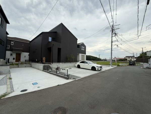藤沢市石川新築戸建て　5期1号棟の前面道路含む現地写真|前面道路含む現地写真です