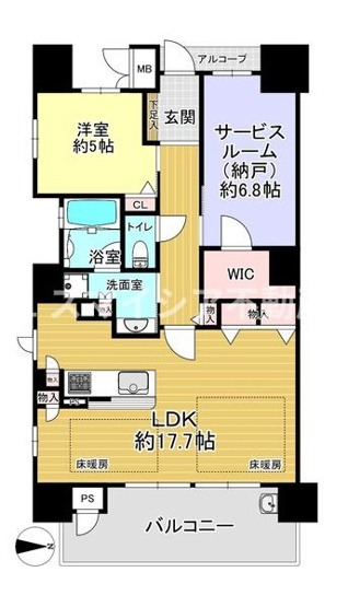 【間取り】 | ブランズタワー香里園ロジュマン