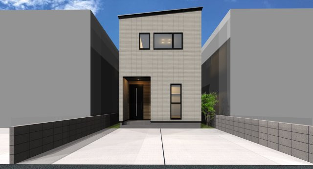 中央区南長潟　土地の外観パース|建物プラン2,300万円(税込)