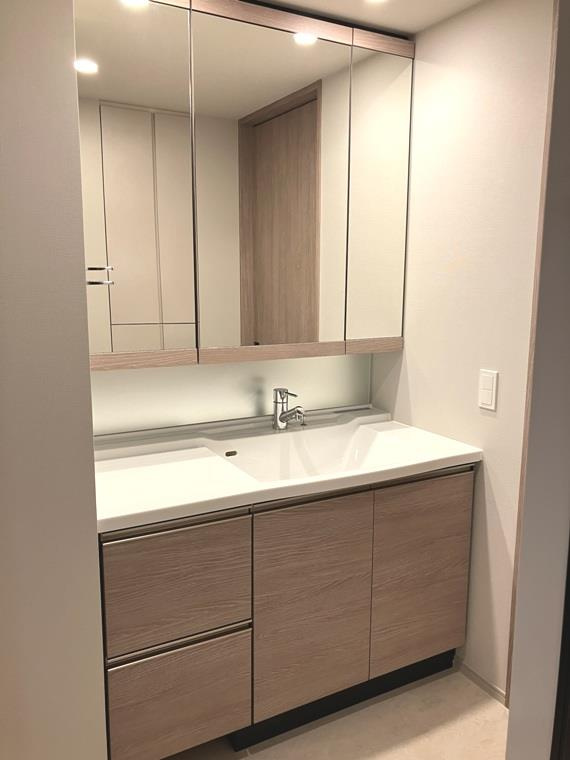 プラウドシティ武蔵浦和ステーションアリーナの洗面所|ゆったりとスペースのある洗面所