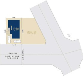 ◆完成済み◆戸塚区平戸町　新築戸建　3980万円の区画図