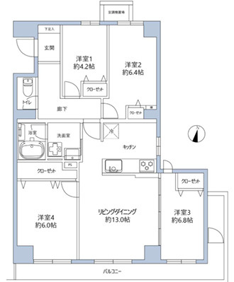 キャッスル多摩川の間取り