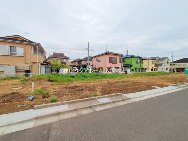 入間市上藤沢・全11区画　建築条件付土地　E区画　～閑静な住宅地～の前面道路含む現地写真|2025年4月28日撮影