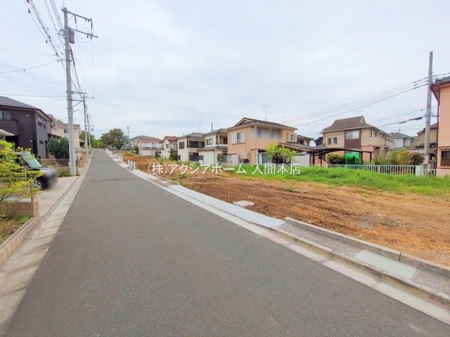 入間市上藤沢・全11区画　建築条件付土地　E区画　～閑静な住宅地～の前面道路含む現地写真|2025年4月28日撮影