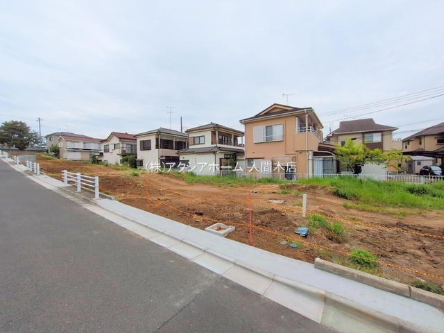 入間市上藤沢・全11区画　建築条件付土地　F区画　～閑静な住宅地～の前面道路含む現地写真|2025年4月28日撮影