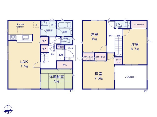 【間取り】 | 犬山市富岡新町１丁目31『仲介料無料』新築戸建て | 5号棟