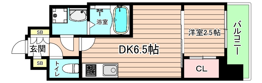 大阪市都島区東野田町４丁目の賃貸マンションの間取り