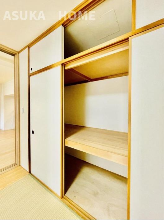 ピュアハイツ南万騎が原の収納|お布団の収納にはやっぱり和室収納が使いやすいですよ。