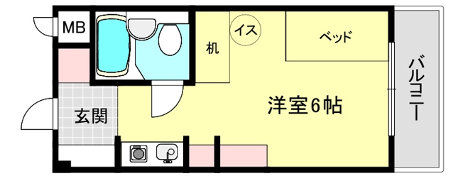 【間取り】 | ダイドーメゾン甲東園
