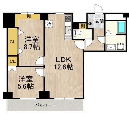 インプルーブ天六の間取り