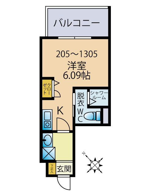 Modern Palazzo天神東NEUROの間取り