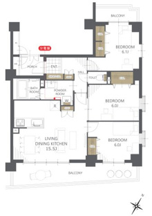【間取り】グローリアス豊田大林公園 