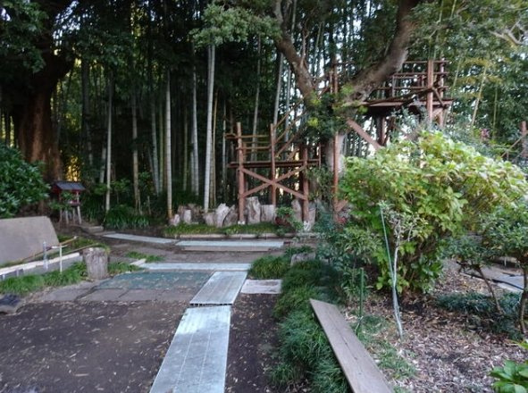 茂原市六ツ野　中古戸建の庭|敷地約445坪　シャッター車庫付き　内装リフォーム済み平成21年6月 ５LDK+ツリーハウス